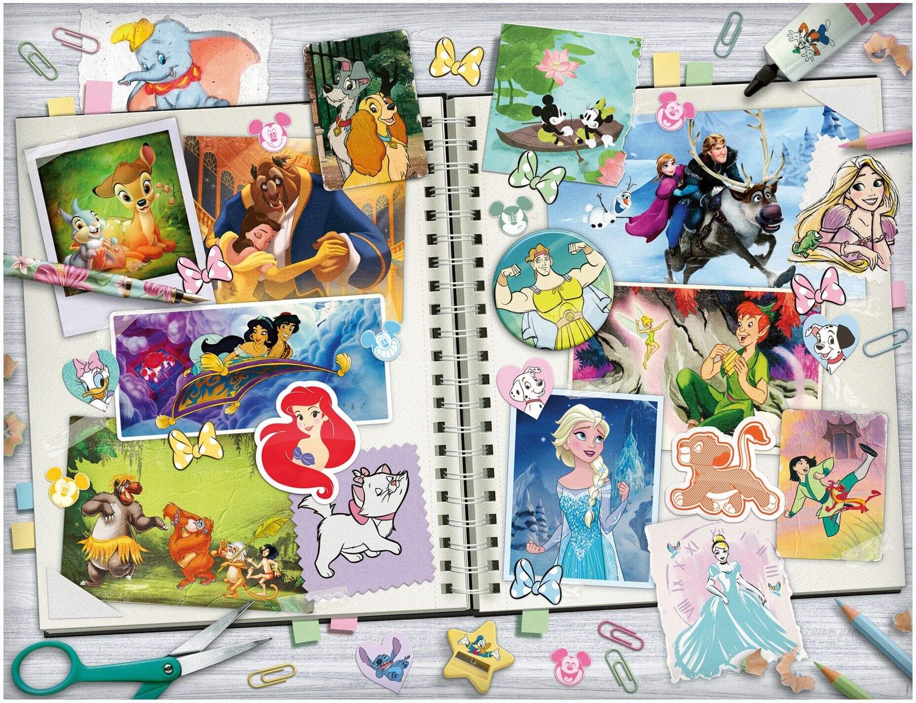 Ravensburger Disney Scrapbook 2000 Piece Jigsaw Puzzle for Adults, 98 x 75 cm