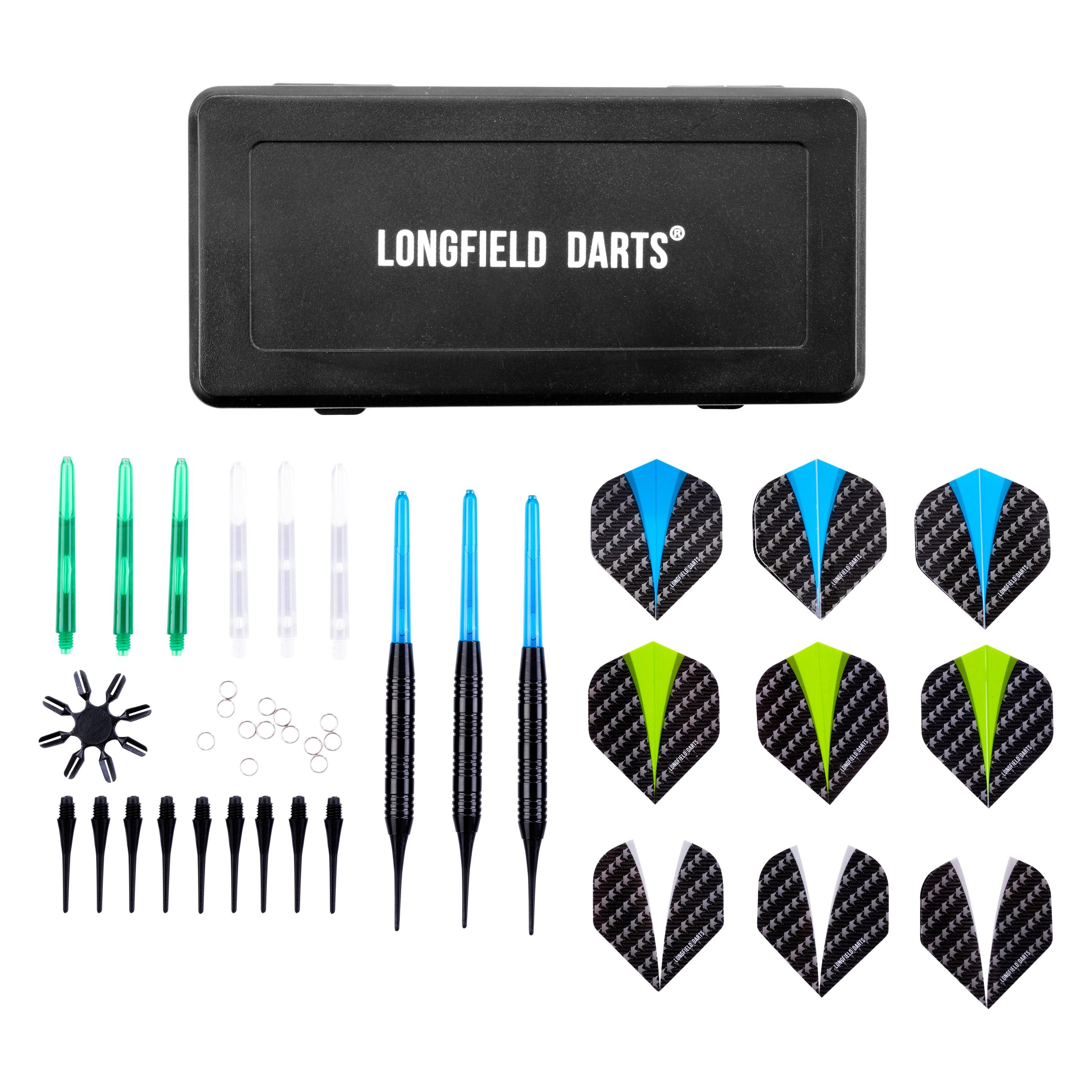Longfield Darts Longfield Softtip-Darts set - schwarz beschichtet in Dartetui (062013)
