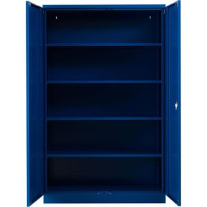 G-Office Aktenschrank FLC.192/N, aus Metall, abschließbar, 120 x 195 x 42 cm (B/H/T), blau
