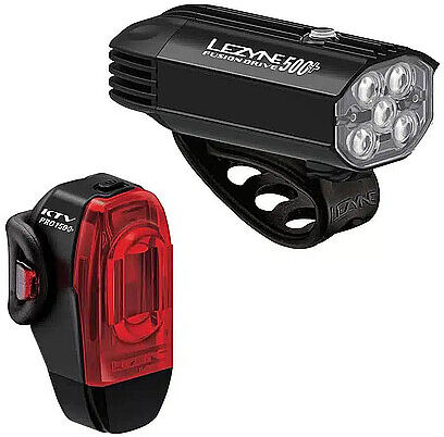 LEZYNE Fahrrad Lichtset Fusion Drive 500+ KTV Pro Set schwarz B