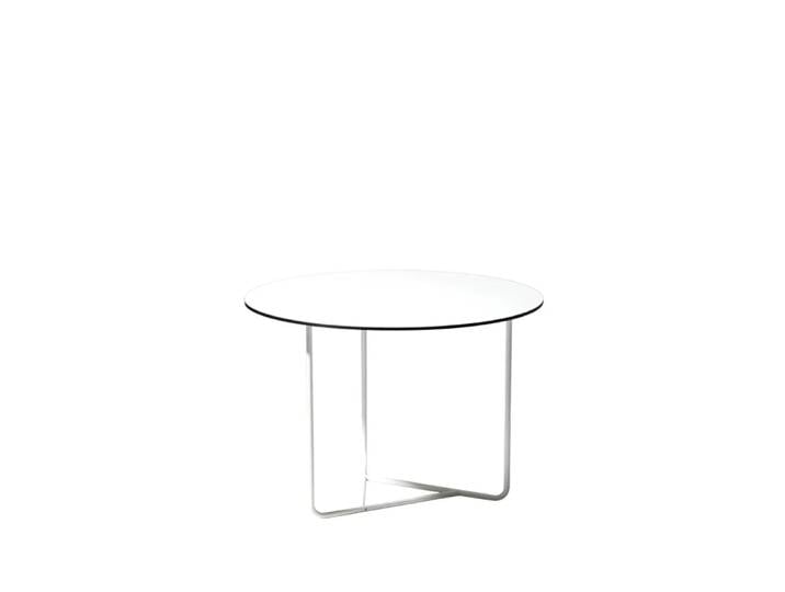 SMD Design Tellus Beistelltisch Weiß, Gestell weiß, h44 d64