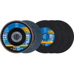 PFERD TOOLS Trenn-/Fächerscheiben-Set 125 Universallinie PSF STEELOX EHT 1,0/PFC Z60 für Stahl/Edelstahl - 69198298