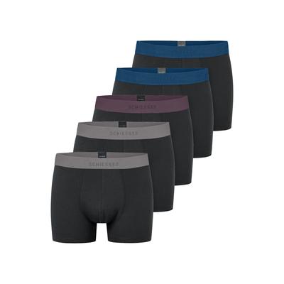 Boxershorts SCHIESSER "95/5 Multipacks", Herren, Gr. 7, Single Jersey, schwarz (sortiert 11), Single Jersey, Obermaterial: 95% Baumwolle, 5% Elasthan, körpernah, Unterhosen, ohne Eingriff, angenehm weich