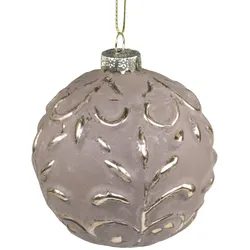 Chic Antique Weihnachtskugel mit Goldmuster Vrilles, Ø 8 cm, antique mokka