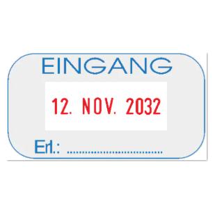 Colop Datumstempel mit Text "Eingang" Printer S 260/L1 N selbstfärbend blau, rot blau/rot ohne Logo (171073)