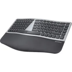 Perixx PERIBOARD-818 DE Iron, Kompakte kabellose ergonomische Tastatur