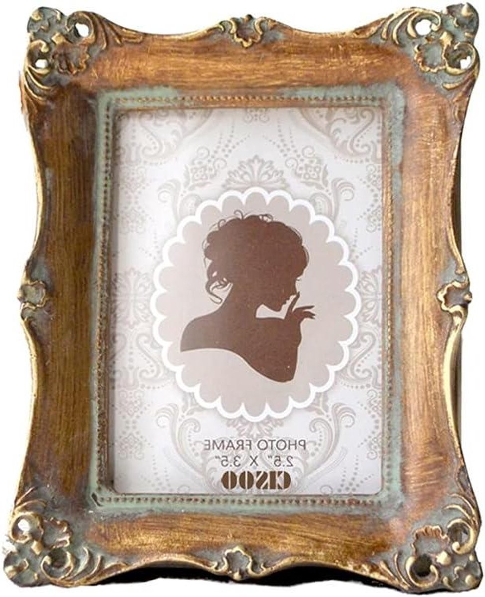 Mini Fotolijst Antiek Kader Europees Design Brons 2.5x3.5 Inch