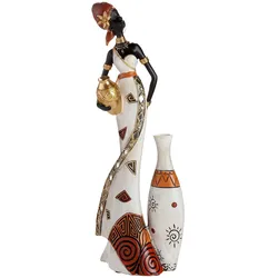 Skulptur Figur Schönheit Imara Orange/Rot/Schwarz/Weiß