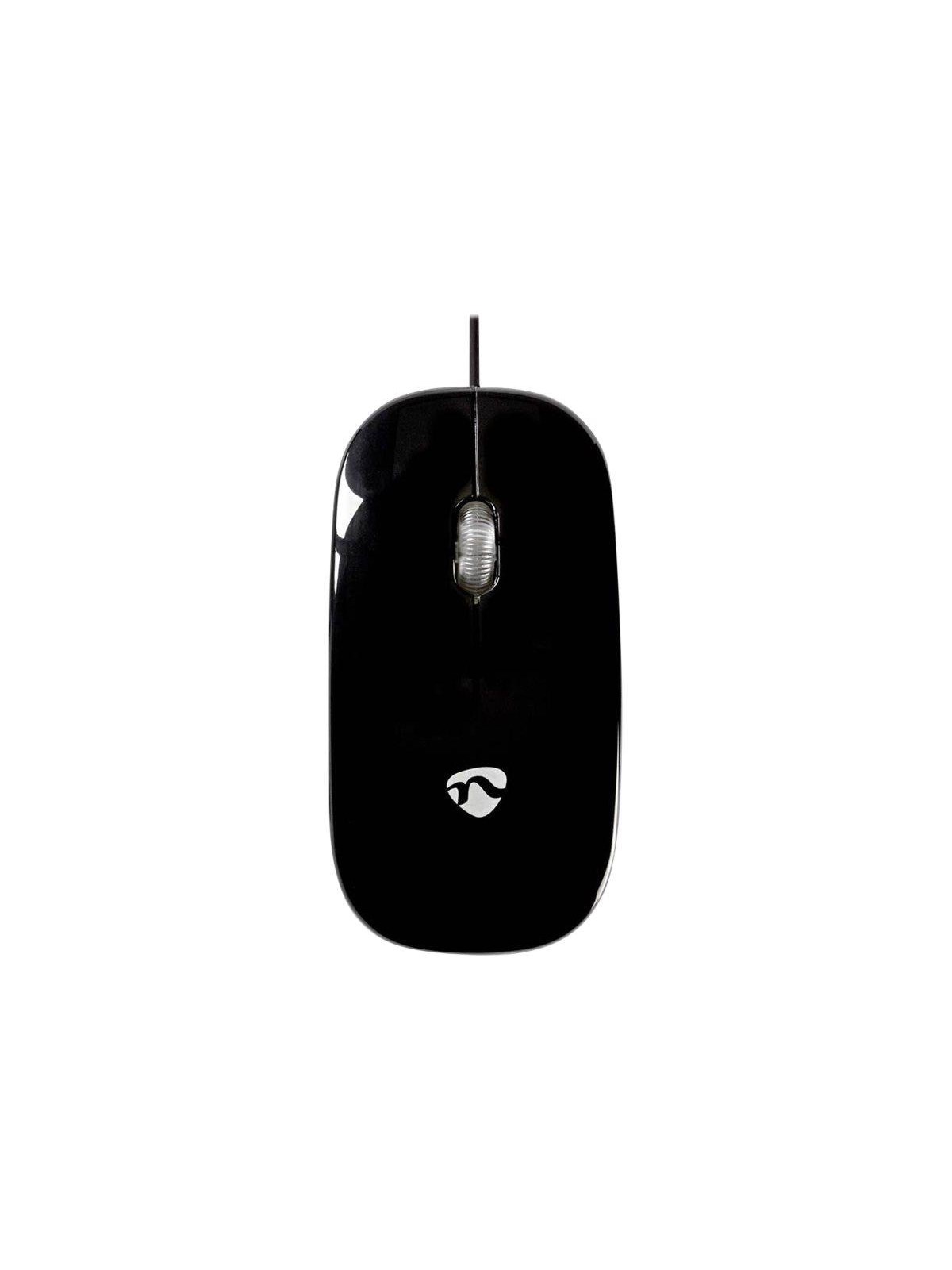 Nedis - mouse - USB - black - Maus (Schwarz)