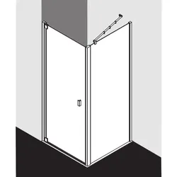 Kermi Raya Schwingtür RA1WL07520VPK 75x200cm, Anschlag links, ESG klar KermiClean