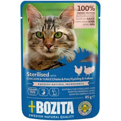 BOZITA Indoor & Sterilised Stückchen in Soße mit Huhn und Pute 85 g