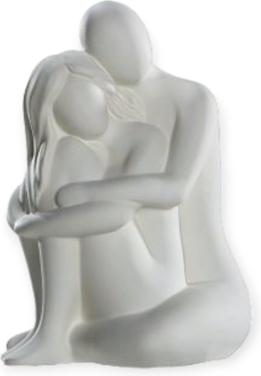 Gilde Handwerk Keramisch Sculptuur Wit - 25 cm