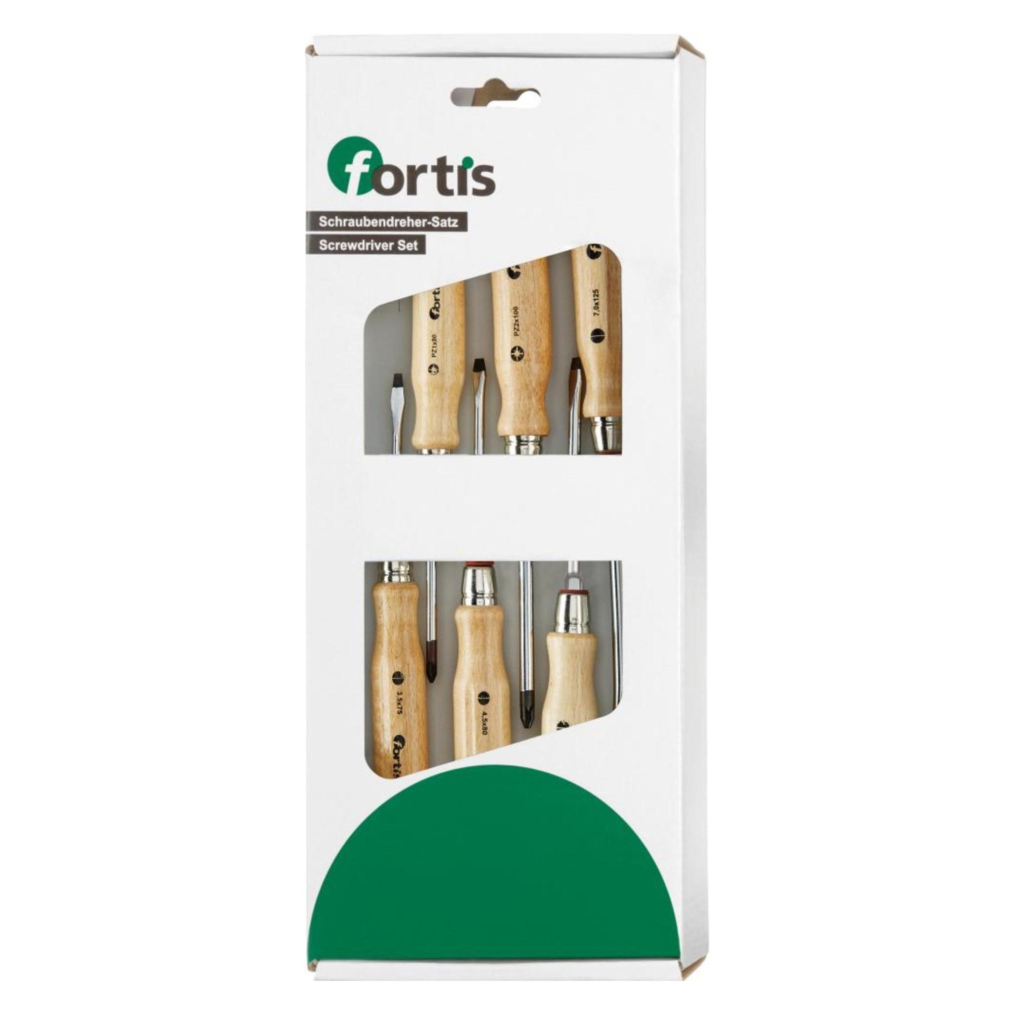 Magni Schraubendreher-Satz 6-teilig Schlitz/PZ Holzheft FORTIS (4317784791267)