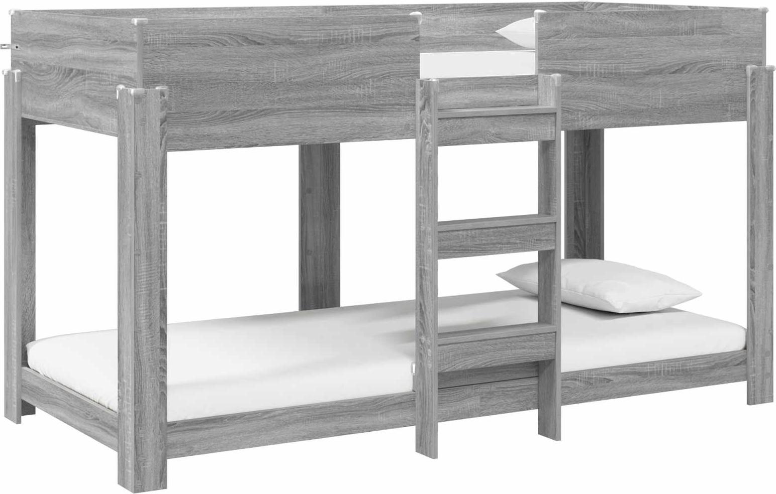 Etagenbett für Kinder Graues Sonoma 100 x 200 cm Holzwerkstoff
