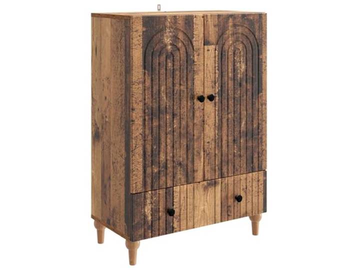 TEKGHUT Sideboard Altholz 66 x 34,5 x 95 cm Holzwerkstoff Regale, Schubladen, Türen mit Scharnieren, Wohnzimmer, Esszimmer, Homeoffice, feucht abwischbar
