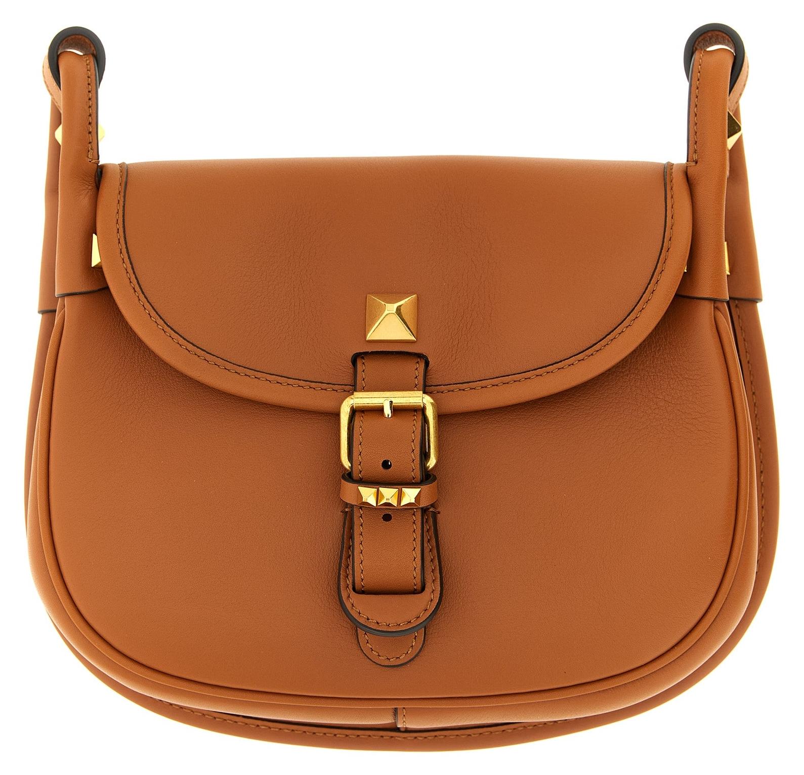 Valentino Garavani Flâneuse Petit Kalbsleder braun Nieten