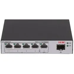 H3C LS-1600V2-6P-GL (5 Ports), Netzwerk Switch, Grau, Schwarz