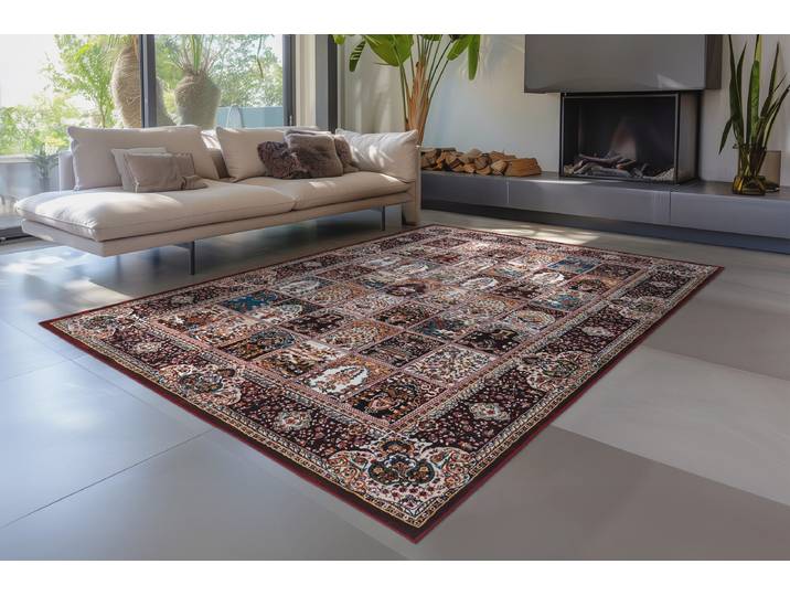 Tapis poil ras Rocks 325 Rouge/Rouge 240 x 330cm Polyester