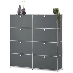 Tchibo - Highboard »Cn3« mit 8 Klappen - 152x40x158,5cm - chrom -