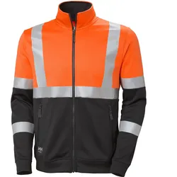 Warnschutz Sweatjacke ADDVIS UV-Sch. - 5XL - orange/schwarz