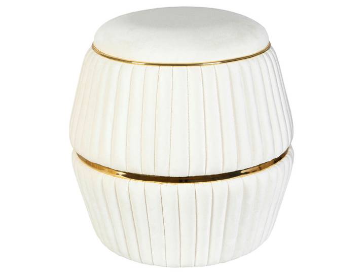 Kayoom Hocker, Gold, Beige, 53 cm, Wohnzimmer, Hocker, Sitzhocker