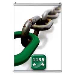 Poster-Snap Länge 1.195mm Klemmleisten-Set aus Aluminium