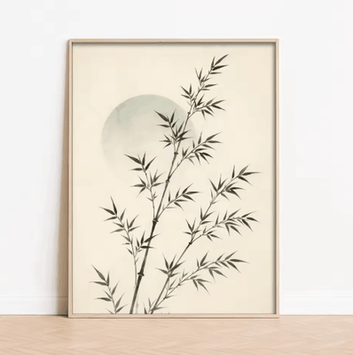 Inspire Picks Frameless Japanese Pine Tree Wall Art Zen Nature Poster Print For Calm Interiors 15 40x60cm No Frame