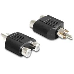 DELOCK Cinch Adapter 2x Cinch -> 1x Cinch Bu/St