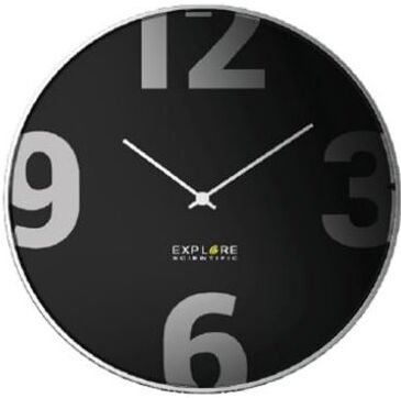 Orologio da parete Explore Scientific RAC1002 Chic Black e Silver