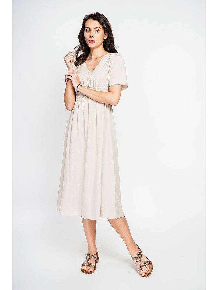 Le Jardin du Lin Kleid in Creme - 40