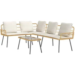 vidaXL, Gartenlounge, Elmonano (Sofa + Tisch)