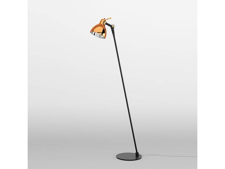 Luxy Glam F0 Stehlampe, schwarz/kupfer, klar - Rotaliana Luxy F0 Glam - Wohnzimmer - Design - Metall - Einflammig