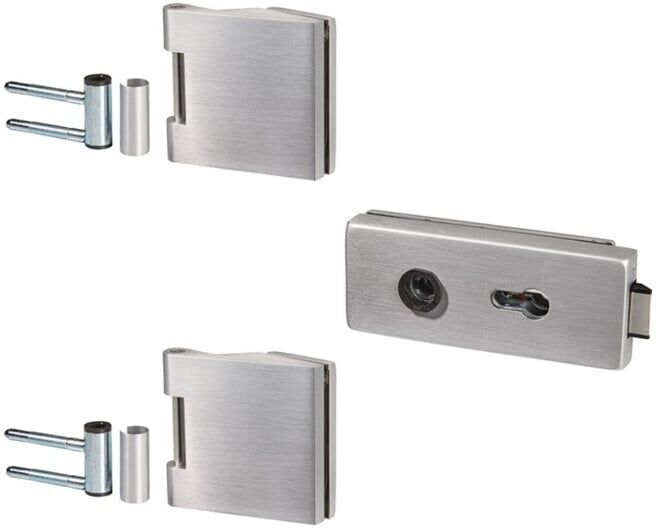 Ferrure de porte en verre STUDIO Classic/OFFICE Classic LM argent elox.UV Poignée frontale ; Dorma-Glas (85174615099)