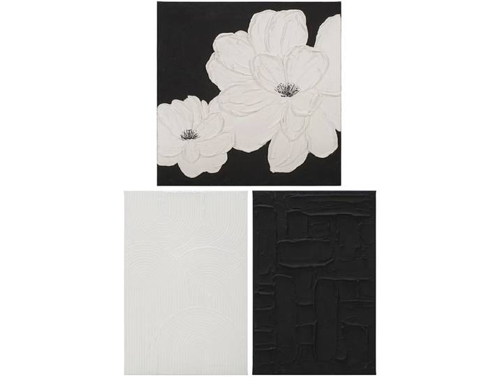 Ölgemälde auf Leinwand VELOTTA 3-teilig mehrfarbig 140x60x3.5cm