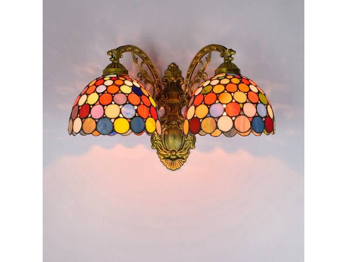 Lampes murales de style bohème, appliques décoratives pour la maison, éclairage de miroir, luminaires Tiffany, luminaires en verre teinté pour chambre à coucher de style méditerranéen