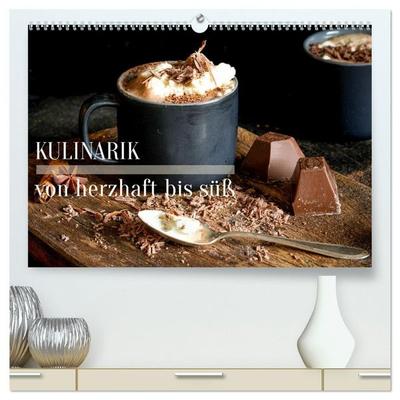 Kulinarik von herzhaft bis süß (hochwertiger Premium Wandkalender 2027 DIN A2 quer), Kunstdruck in Hochglanz
