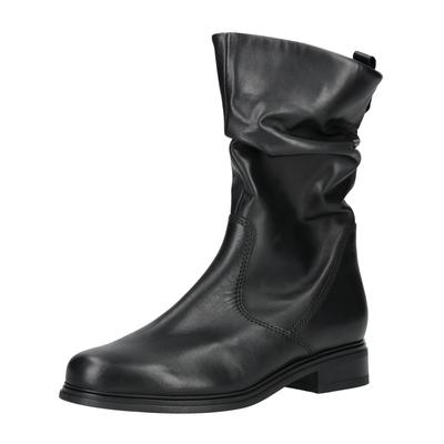 Stiefel GABOR COMFORT "Gabor Comfort Stiefel Leder", Damen, Gr. 38, schwarz, Leder, Schuhe Stiefel