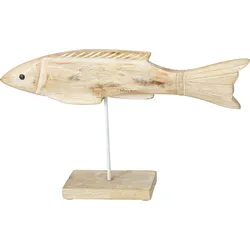 Aufsteller FISCH (BHT 21,50x36x7 cm) - braun - BHT 21,50x36x7 cm