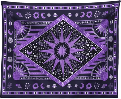 Inspire Curations Indian Tarot Mandala Tapestry Bohemian Hippie Wall Hanging Decor d 75x75cm