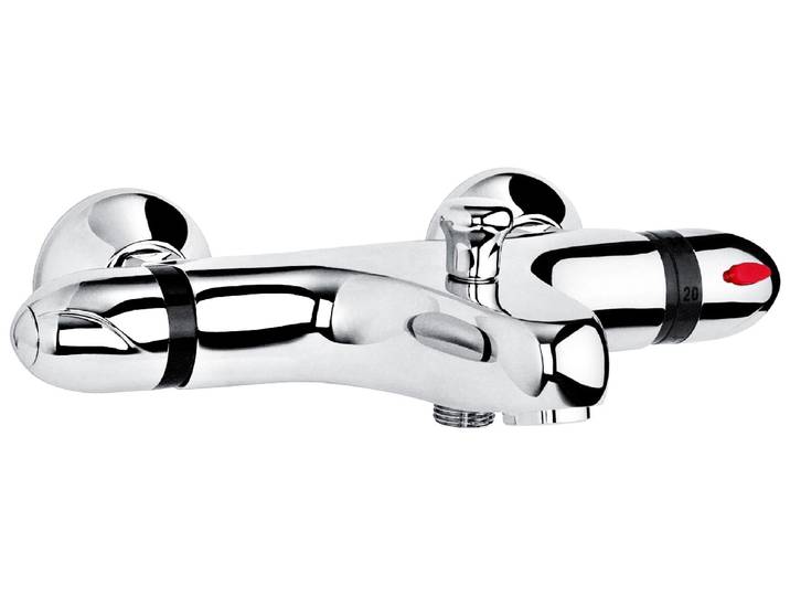 Wannenarmatur SCHÜTTE Supra , grau (chromfarben), B:30cm H:7cm T:17cm, Messing, Armaturen, Wannenarmatur, Mischbatterie Badewanne, Wasserhahn Bad, Wannenarmatur in Chrom
