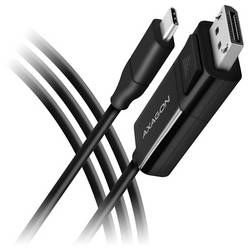 AXAGON USB-Adapter DisplayPort 1.2 USB-C®, DisplayPort Stecker 1.8 m Schwarz 4K UHD RVC-DPC