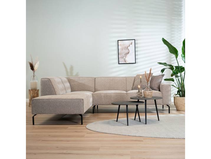 Bronx71 Ecksofa Kansas Stoff taupe links