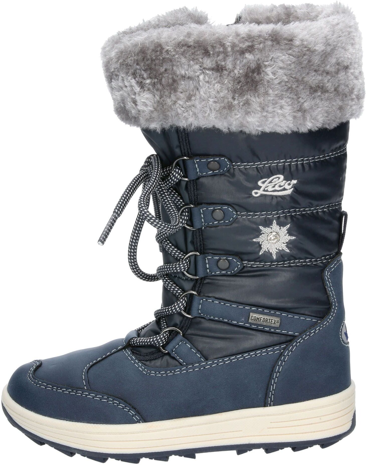 Winterstiefel LICO "Winterboot Nellie", Mädchen, Gr. 33, wärmend, blau, Synthetik, Schuhe Winterstiefel blau 33, wärmend