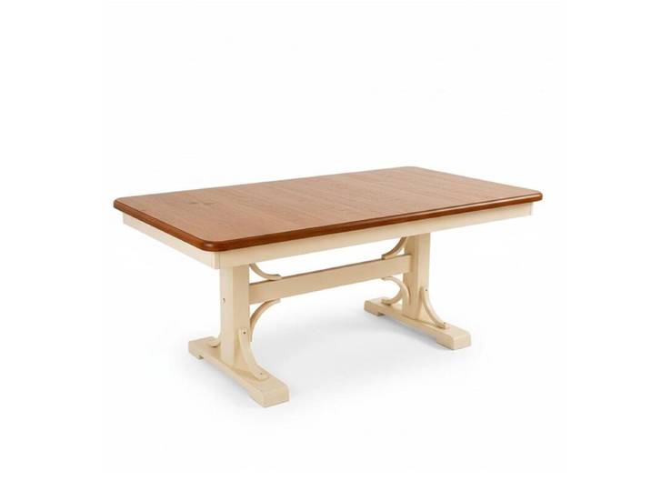 Landhaus-Esstisch braun-beige ausziehbar 250x100cm