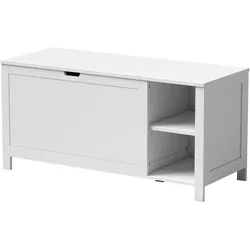 SCHUHBANK MDF Holz Weiß