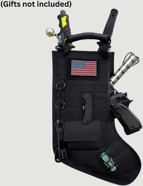 HomeDecorAndMore LLC Tactical Christmas Stocking Black