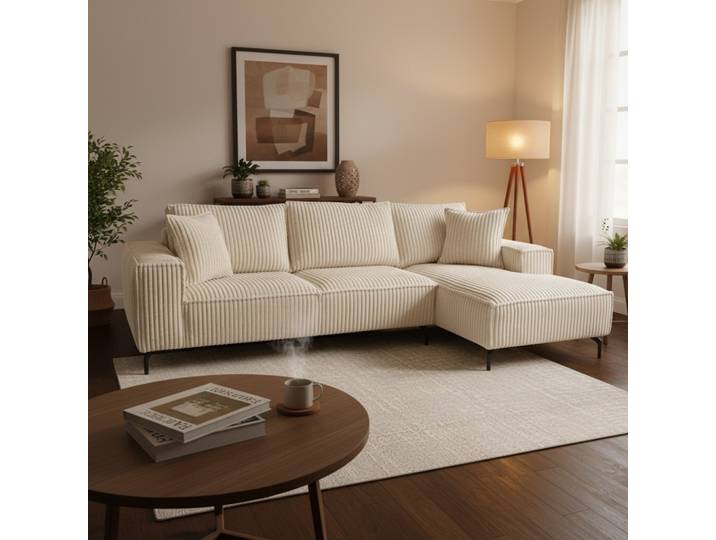 Canapé Angle PUEBLO 3pl Tilia blanc