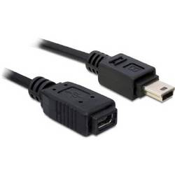 Delock USB-Kabel USB-Mini-B Stecker, USB-Mini-B Buchse 1.00 m Schwarz 82667