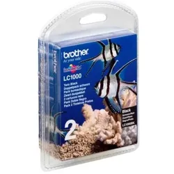 Brother, Druckerpatrone, LC1000BK - Schwarz - Original - Tintenpatrone (Packung mit 2) (BK)