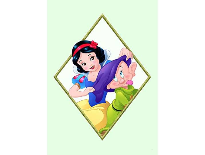 Komar Disney Wandbild Snow White & Dopey Kinderzimmer, Babyzimmer, Dekoration, Kunstdruck ohne Rahmen WB082-50x70 Größe: 50 x 70 cm (Breite x Höhe)